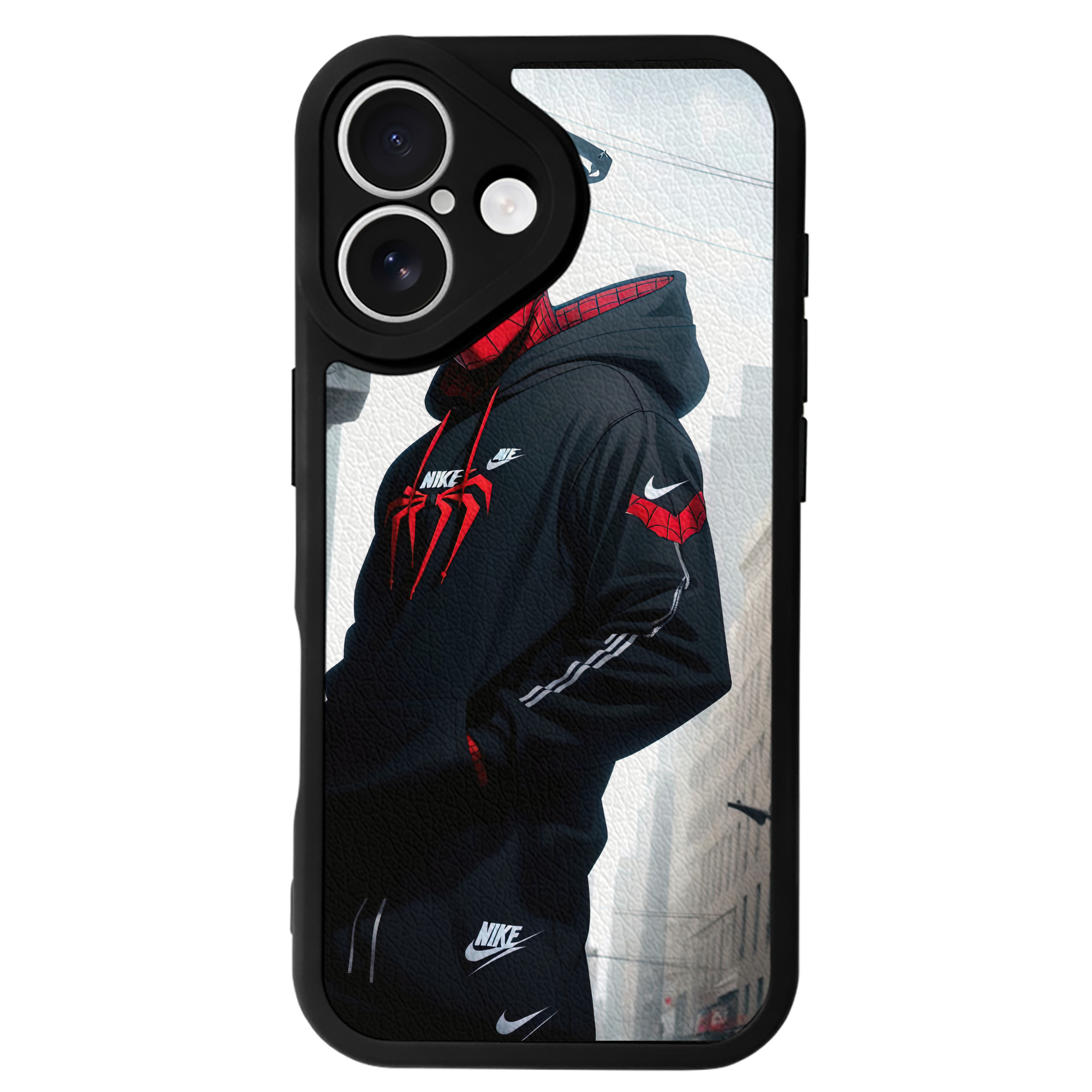 （画像用） Spider Man スパイダーマン 【iPhone 16シリーズ対応】シリコンスマホケース（レザー調） 材質：シリコン